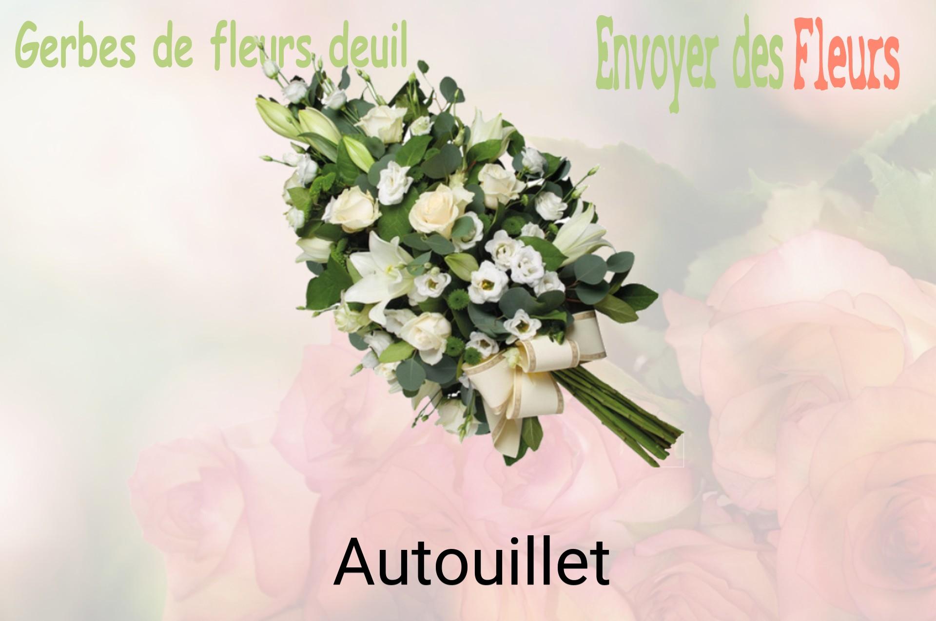 Gerbe de fleurs de deuil livrée à Autouillet